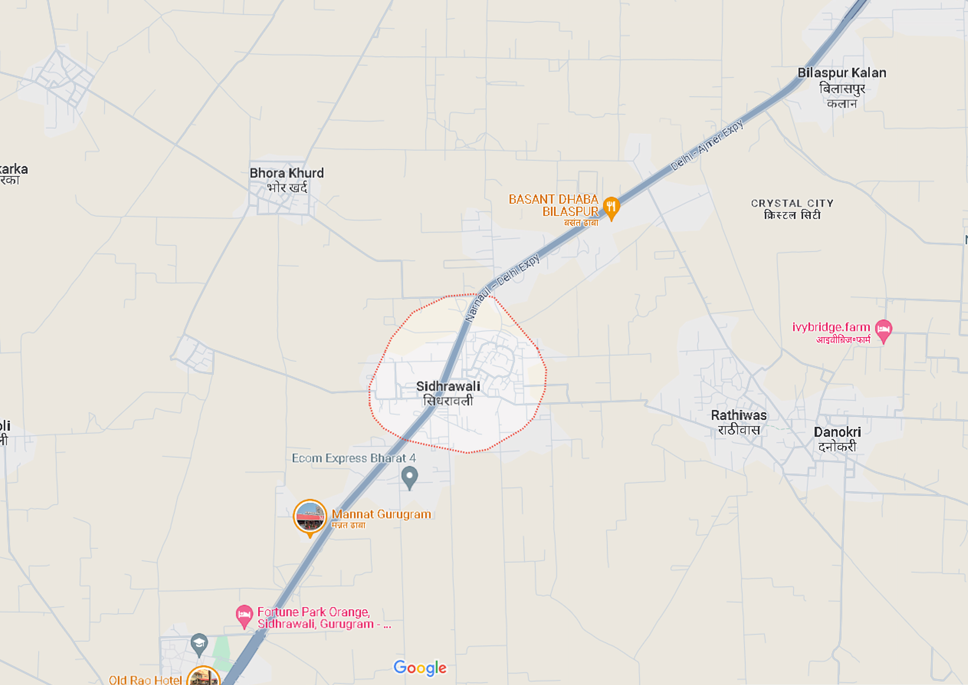 Signature Global DDJAY Plots Sidhrawali Location Map